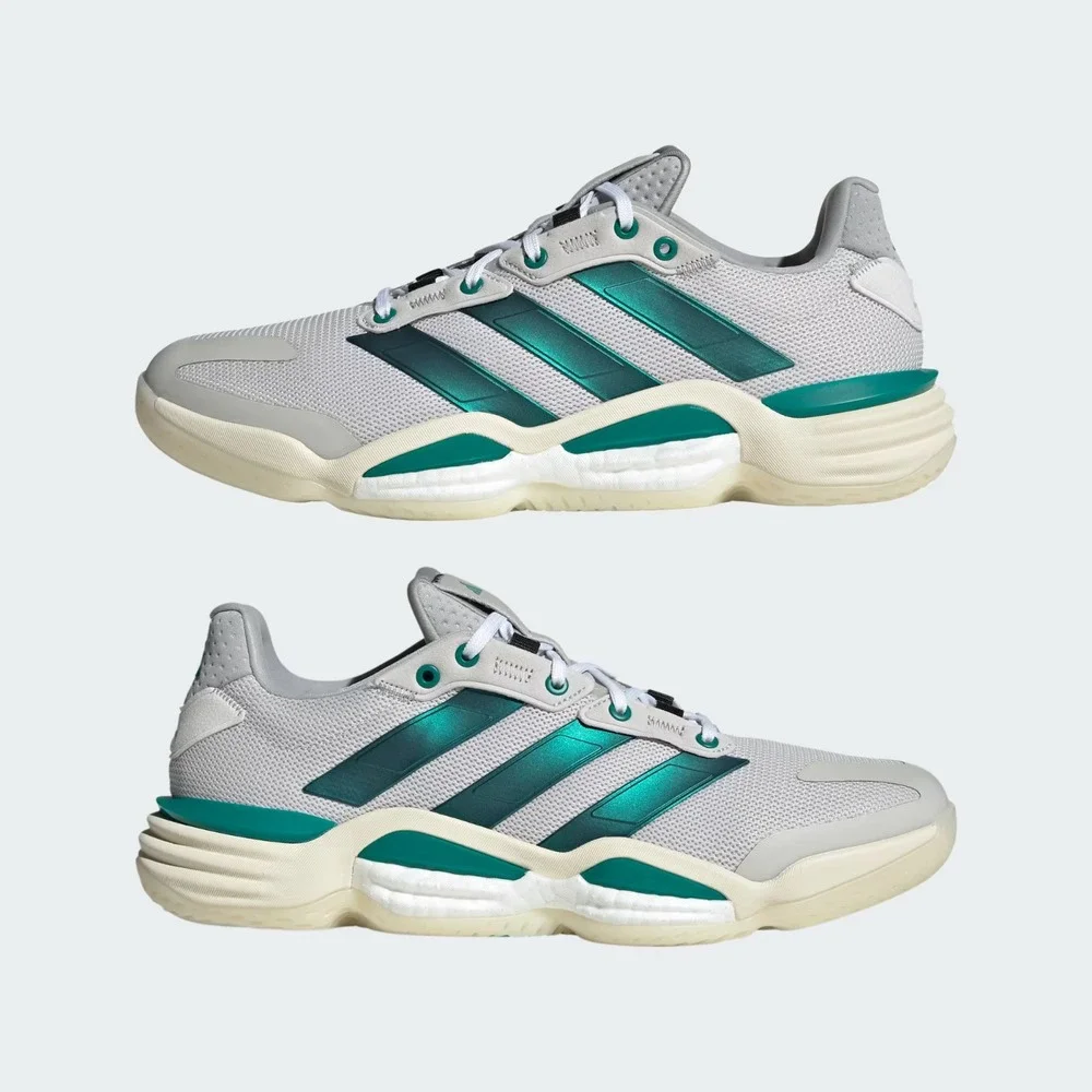 Mens Sz 10.5 -Adidas Stabil 16 Grey/White Indoor Sports Volleyball Shoes KJ79676